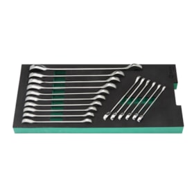 Berço EVA com Jogo de Chaves Combinada com Catraca 5.5 a 21mm 16 Peças ST09012G SATA