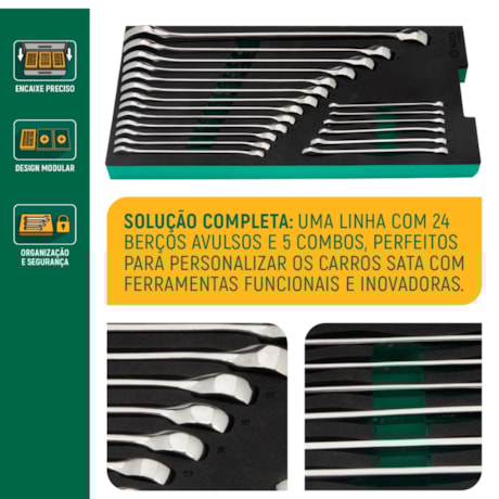 Berço EVA com Jogo de Chaves Combinadas 5.5 a 27mm com 19 Peças ST09008G SATA-dc6ae707-ed31-4e37-95ba-50c2adb7afcb