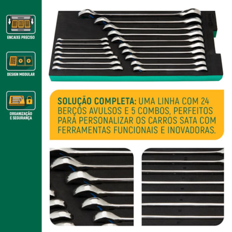 Berço EVA com Jogo de Chaves Combinadas Speedy 17 Peças ST09011G SATA-555228f4-43ff-4644-97d3-0ab1ed77eb03