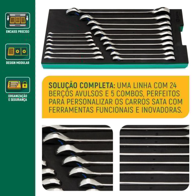 Berço EVA com Jogo de Chaves Combinadas Speedy 17 Peças ST09011G SATA-09983a04-8f31-450b-bc17-2b5699e09e69