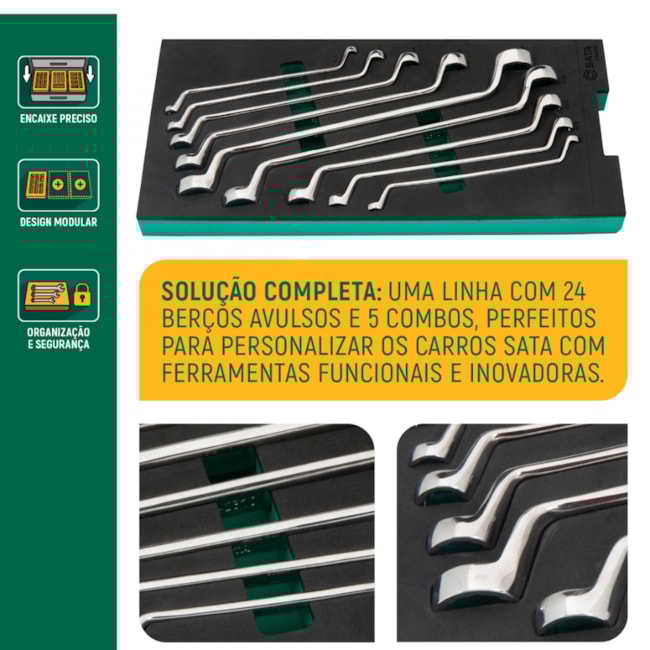 Berço EVA com Jogo de Chaves Estrela com 9 Peças ST09010G SATA-5b82f941-ab9c-4534-ac66-790074e564d1