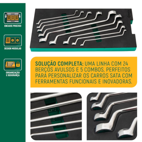 Berço EVA com Jogo de Chaves Estrela com 9 Peças ST09010G SATA-74ec348b-a9fa-49c6-ba3f-024dbd83d7f4