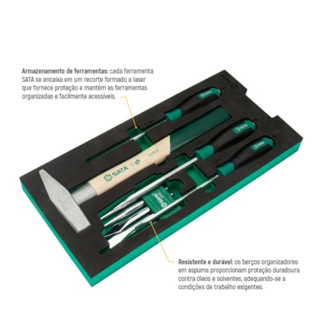 Berço EVA com Jogo de Ferramentas de Impacto com 9 Peças ST09923G SATA-94a6e469-9214-43d1-af89-343ccaa1e6c2