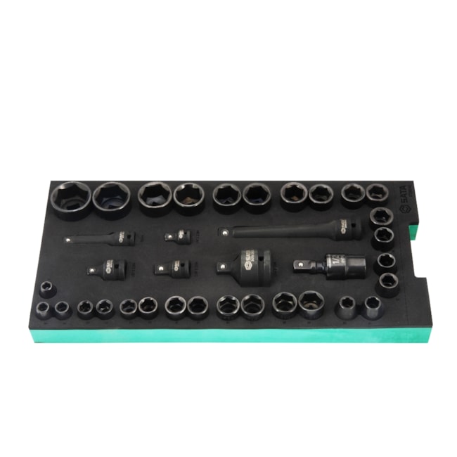 Berço EVA com Jogo de Soquete Sextavado de Impacto 1/2