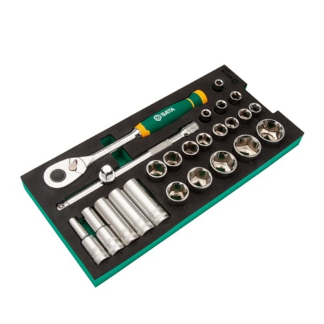 Berço EVA com Jogo de Soquetes Sextavado 1/2