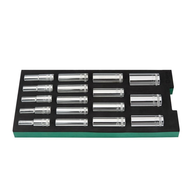 Berço EVA com Jogo de Soquetes Sextavado Longo 1/2