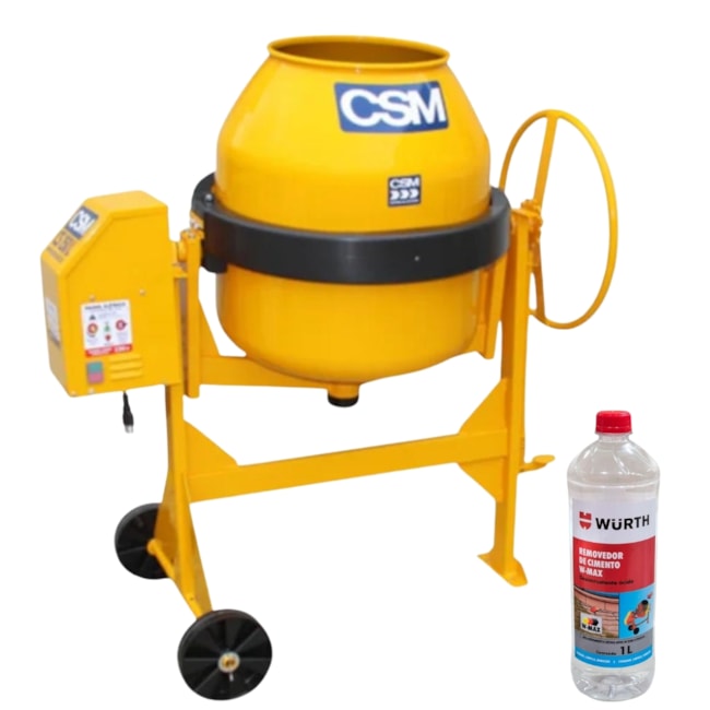 Betoneira 150 Litros Motor Monofásico 0,5CV 220V CS 150L CSM + Removedor de Resíduos Cimento/Concreto 1 litro WURTH-04066d71-550e-4d1d-ac0b-e80fbe49958a