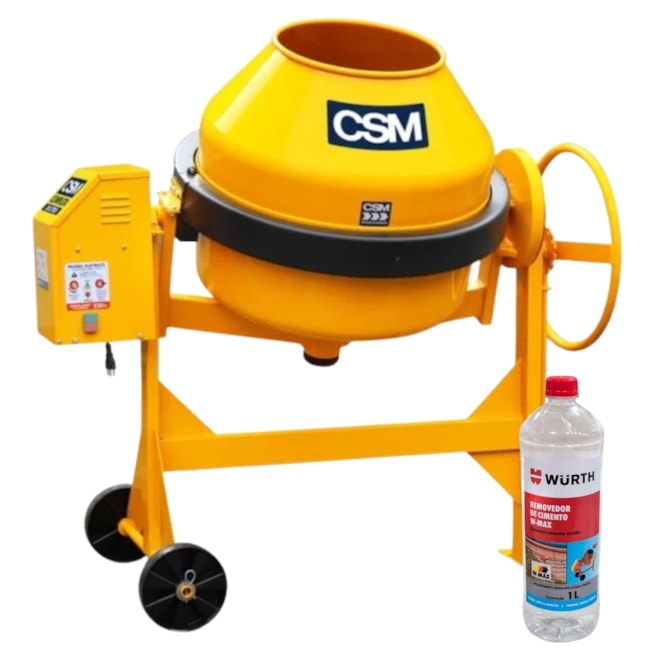 Betoneira 200 Litros Motor Monofásico 0,75CV 220V CS 200L CSM + Removedor de Resíduos Cimento/Concreto 1 litro WURTH-e5e62061-6362-4143-93c5-cb5276645c27