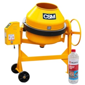 Betoneira 200 Litros Motor Monofásico 0,75CV 220V CS 200L CSM + Removedor de Resíduos Cimento/Concreto 1 litro WURTH