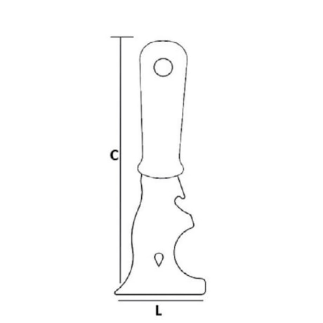 Betumadeira Aço Inox Multiuso Cabo Plastico 75mm 61551 CORTAG-20536f71-8459-41eb-832a-2314216f30c7