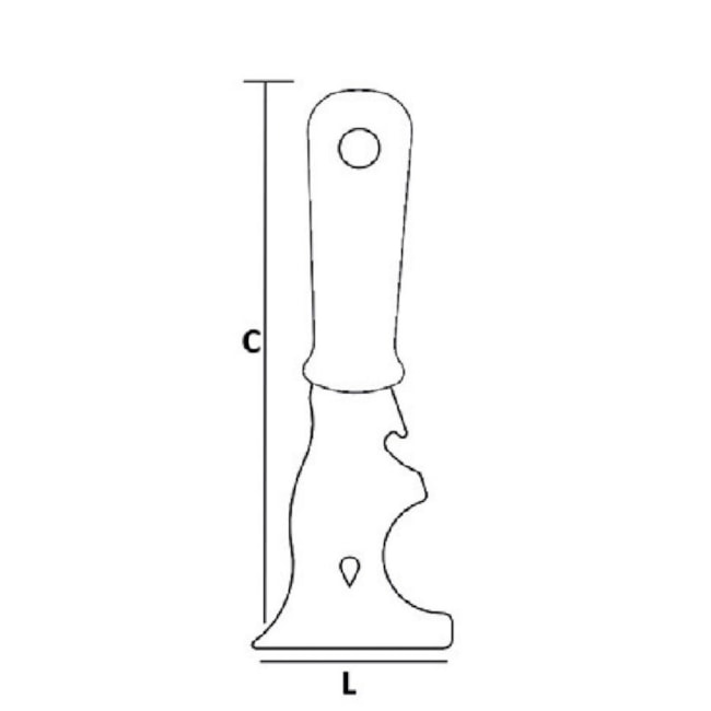 Betumadeira Aço Inox Multiuso Cabo Plastico 75mm 61551 CORTAG-999c3019-272f-4951-8981-0a648f99d214