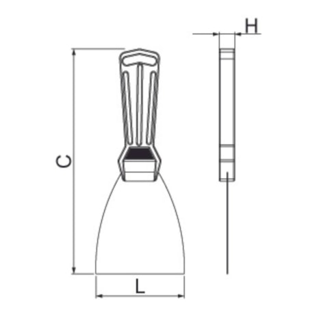Betumadeira Lisa de Aço Cabo Plástico 5cm 60320 CORTAG-a5dec1c9-da97-4cc3-9de7-f0cd168d5c88
