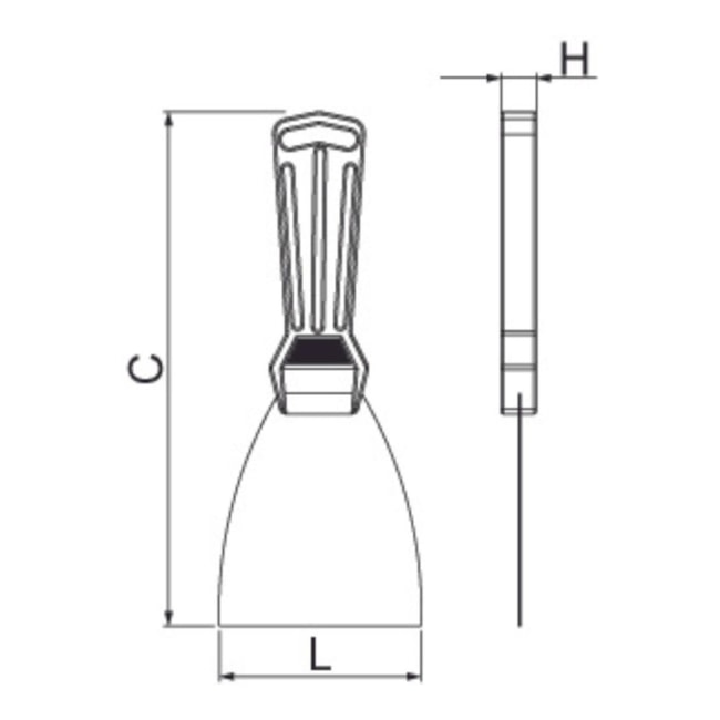 Betumadeira Lisa de Aço Cabo Plástico 5cm 60320 CORTAG-7b168b85-f205-4cbc-a808-f0745aa9722b
