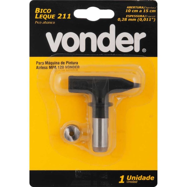 Bico Leque 211 com Abertura 10 a 15cm 0.28mm para Máquina de Pintura Airless 6220111211 VONDER-a9d1a8b7-7a15-4863-9e9c-bfb48f56a215