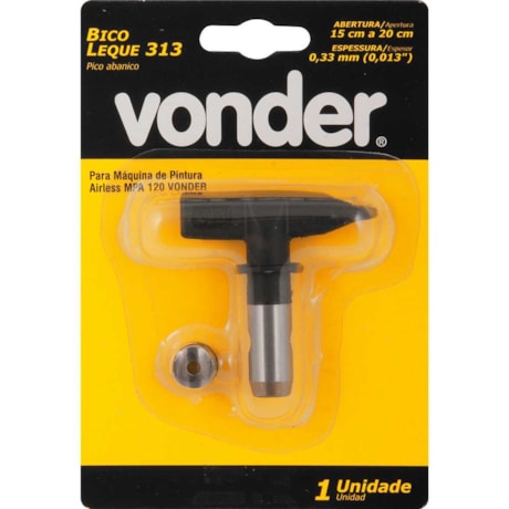 Bico Leque 313 com Abertura 15 a 20cm 0.33mm para Máquina de Pintura Airless 6220111313 VONDER-0e863949-b376-4d23-817e-549d5a40534f