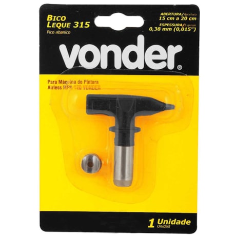 Bico Leque 315 com Abertura 15 a 20cm 0.38mm para Máquina de Pintura Airless 6220111315 VONDER-46ff0127-b0c3-4be5-ad33-9f69803a0eea