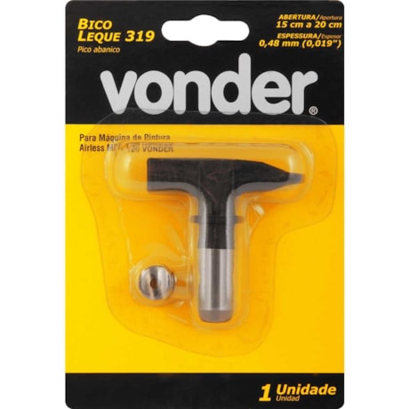 Bico Leque 319 com Abertura 15 a 20cm 0.48mm para Máquina de Pintura Airless 6220111319 VONDER-0d274a77-63ca-452b-a5fe-76ad078764dc