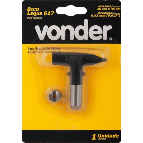 Bico Leque 617 com Abertura 30 a 35cm 0.43mm para Máquina de Pintura Airless 6220111617 VONDER-b095d708-39b8-42d2-897a-9fdd258b9e99