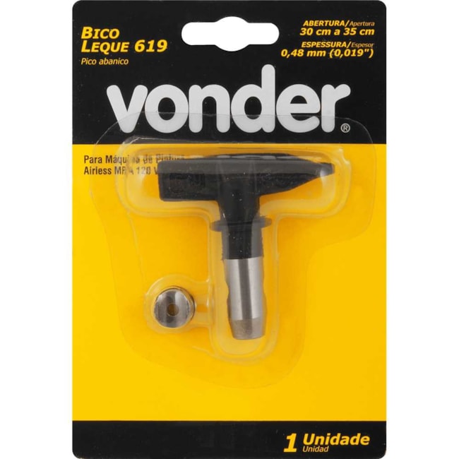 Bico Leque 619 com Abertura 30 a 35cm 0.48mm para Máquina de Pintura Airless 6220111619 VONDER-a2bfad8f-c7bb-46f8-b1de-988a0a3d03aa
