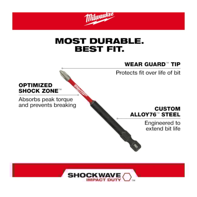 Bit Phillips de Impacto PH2 x 89 mm Forma E 48-32-4191 MILWAUKEE-3a04d212-97bb-416d-9bd1-70c441e85f91