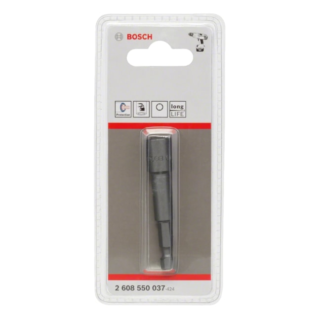 Bit Soquete Canhão de Impacto 10mm x 50mm Encaixe 1/4