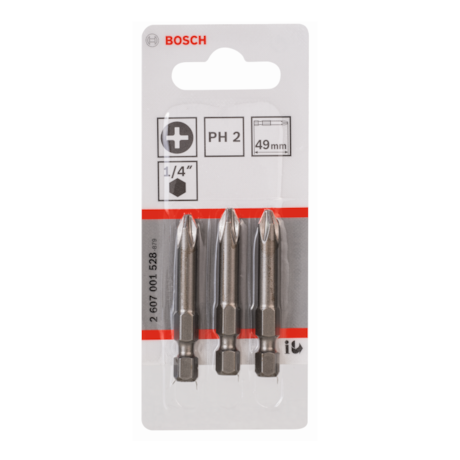 Bits Phillips Extra Hard 2mm X 49mm com 3 Unidades 2607001528 BOSCH-129a8683-521a-4409-a5a5-bc7ba734828f