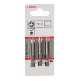 Bits Phillips Extra Hard 2mm X 49mm com 3 Unidades 2607001528 BOSCH