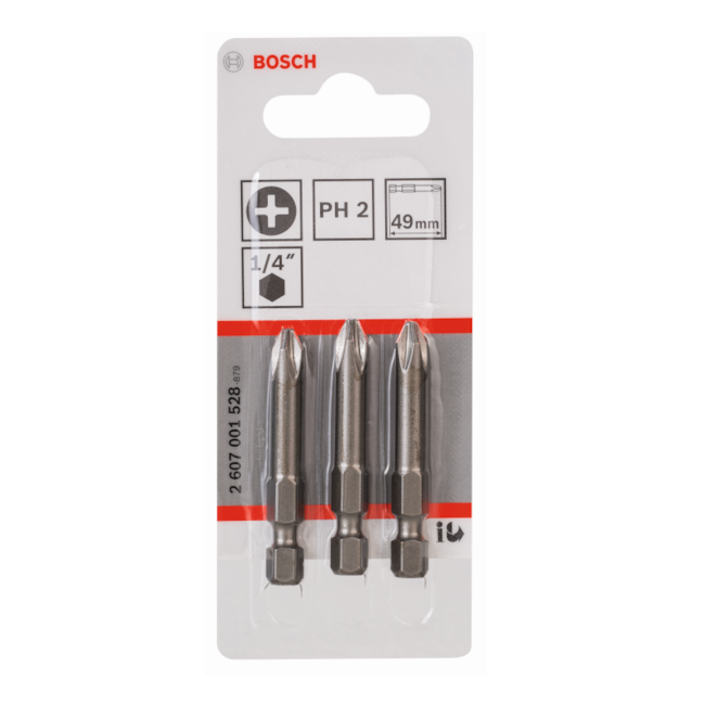 Bits Phillips Extra Hard 2mm X 49mm com 3 Unidades 2607001528 BOSCH-16db04fb-1b69-4fb5-b03c-2090b9f95a27