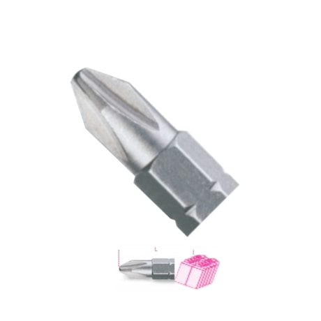 Bits Phillips Nº1 x 25mm Encaixe 1/4
