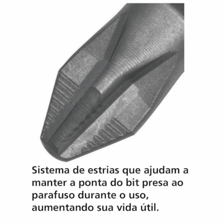 Bits Phillips Ponta Cruzada 2 x 25mm 1/4