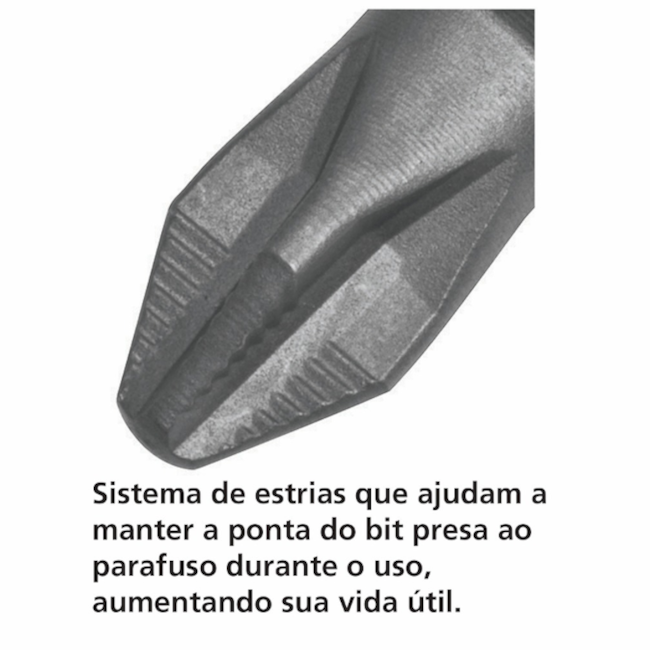 Bits Phillips Ponta Cruzada 2 x 25mm 1/4