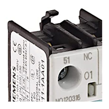 Bloco Contato Auxiliar Contator 1NF 3RH19111AA01 SIEMENS-f9d10adf-344f-4526-aafa-c1d5226a0184