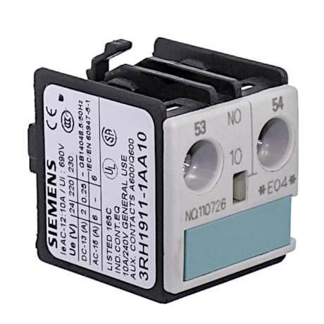Bloco de Contato Auxiliar Contator Frontal 1NA 3RH19111AA10 SIEMENS-37629e92-4c80-4605-8ef8-828366a2fe05