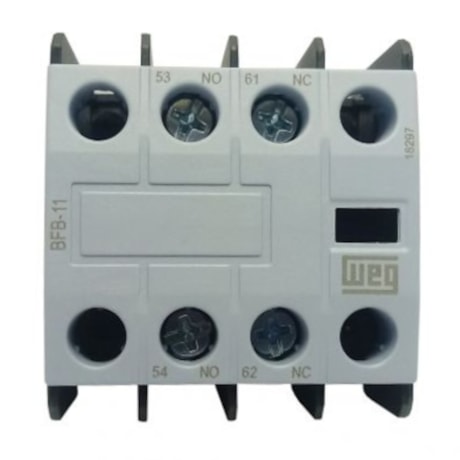 Bloco de Contato Auxiliar Frontal 1NA+1NF para Contatores CWCB9-38 BFB-11 WEG-55d22618-8de1-43ae-9a24-4476dc5d2e82