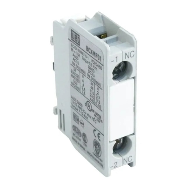 Bloco de Contato Auxiliar Frontal 1NF CWM9-105 BCXMF-01 WEG-01c2063f-2b69-4388-90ed-79d4a1651403