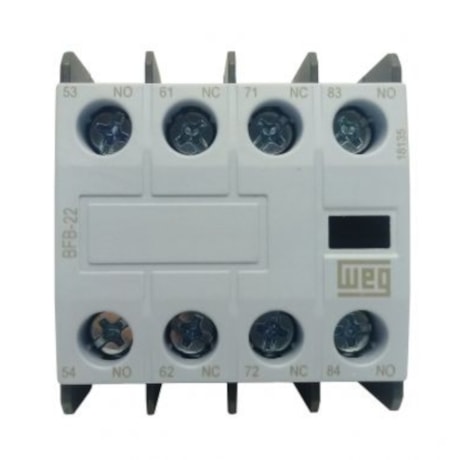 Bloco de Contato Auxiliar Frontal 2NA+2NF para Contatores CWCB9-38 BFB-22 WEG-289cb43e-441f-461c-a499-ed089f3fe081