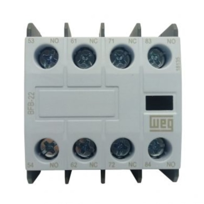 Bloco de Contato Auxiliar Frontal 2NA+2NF para Contatores CWCB9-38 BFB-22 WEG-3430908a-c9e0-4bb7-a491-64b209d5a177