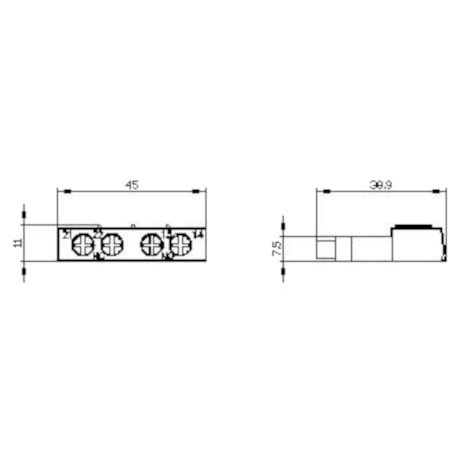 Bloco de Contato Auxiliar Frontal para Disjuntor Motor 1NA + 1NF 3RV29011E SIEMENS