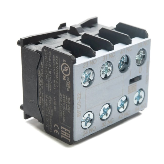Bloco de Contato Auxiliar Frontal Parafuso 2NA+2NF Parafuso BFCA-22 WEG-8af3ae8d-5763-486a-8c95-c9eafba2a5ea