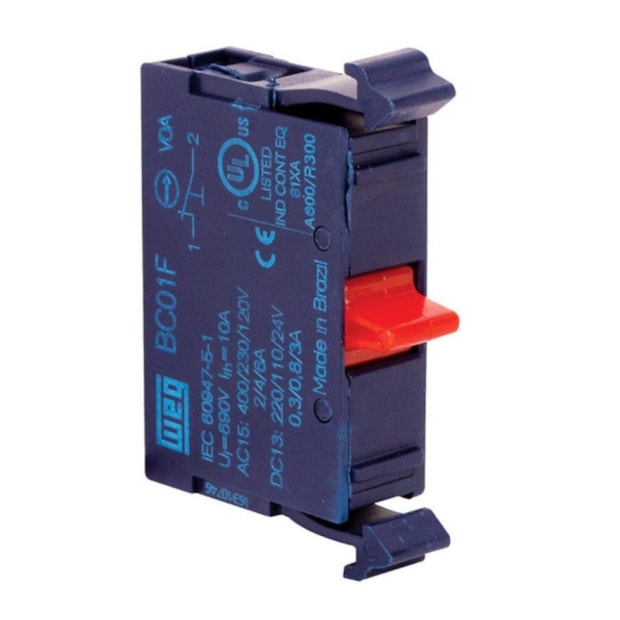 Bloco de Contato Sinalização 1NF BC01F-CSW X10 WEG-bcd4886a-ddc8-4af8-89cd-924f31a6e66c