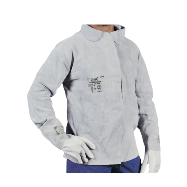 Blusão de Raspa com Fecho Velcro Gola Padre CA 13991 ZANEL-0ffa3186-a7b4-492d-bf07-c65c8171a2cd