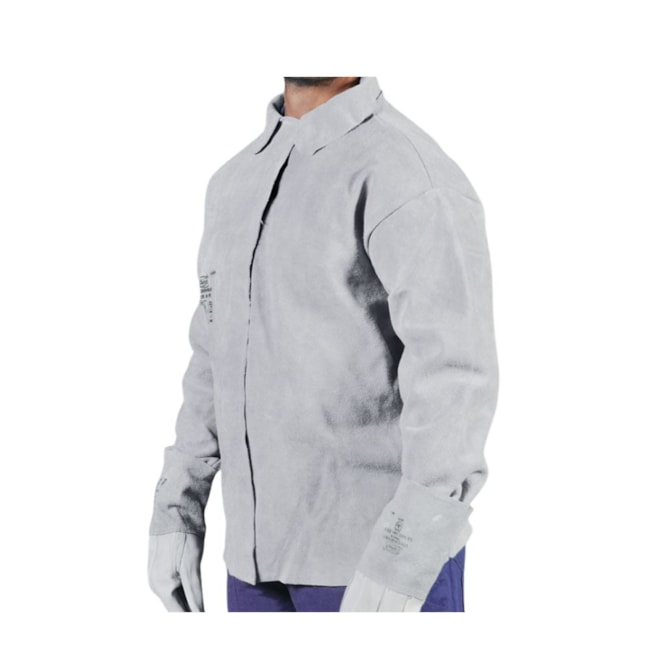 Blusão de Raspa com Fecho Velcro Gola Padre CA 13991 ZANEL-46008946-71ec-47a3-868d-79ee4441a01e