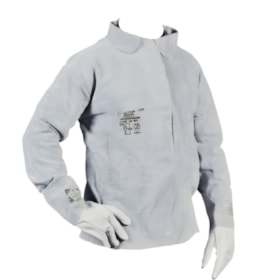 Blusão Raspa para Soldador com Fecho Velcro Gola Padre Tamanho G BR-TGV ZANEL