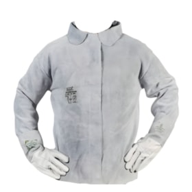 Blusão Raspa para Soldador com Fecho Velcro Gola Padre Tamanho G BR-TGV ZANEL