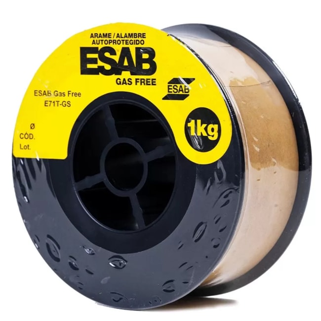 Bobina de Arame MIG Tubular E71T-GS 0.80 mm com 1 Kg GAS FREE ESAB-2132fa3a-6203-47b8-a9c5-cc917abb14fc