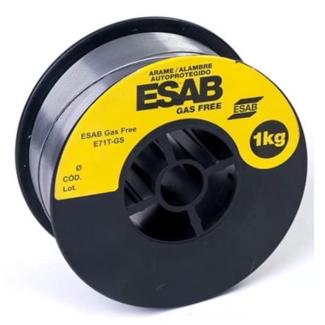 Bobina de Arame MIG Tubular E71T-GS 0.80 mm com 1 Kg GAS FREE ESAB