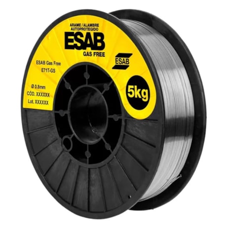 Bobina de Arame MIG Tubular E71T-GS 0.80 mm com 5 Kg GAS FREE ESAB