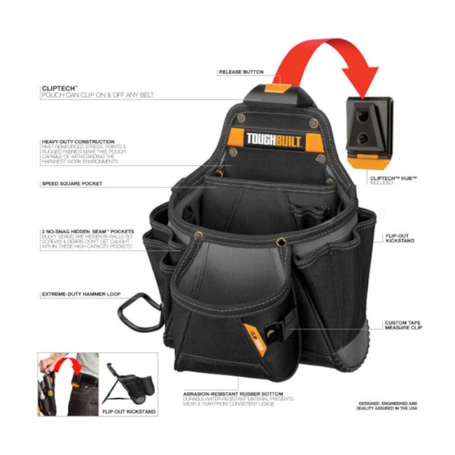 Bolsa Coldre para Ferramentas Universal com Cliptech TB-CT-26 TOUGHBUILT-c538588f-7646-4f92-a208-200ed6284964
