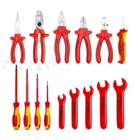 Bolsa de Ferramentas com 15 Peças Isoladas 1000V 98 99 13 KNIPEX-7b3531f9-fce7-40cc-98b6-9032e5fbb47c