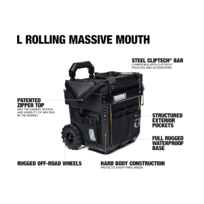 Bolsa de Transporte Rolling Massive Mouth L 14'' TB-CT-61-14 TOUGHBUILT-37510ad3-1ad8-48e4-b79f-2375786a7955